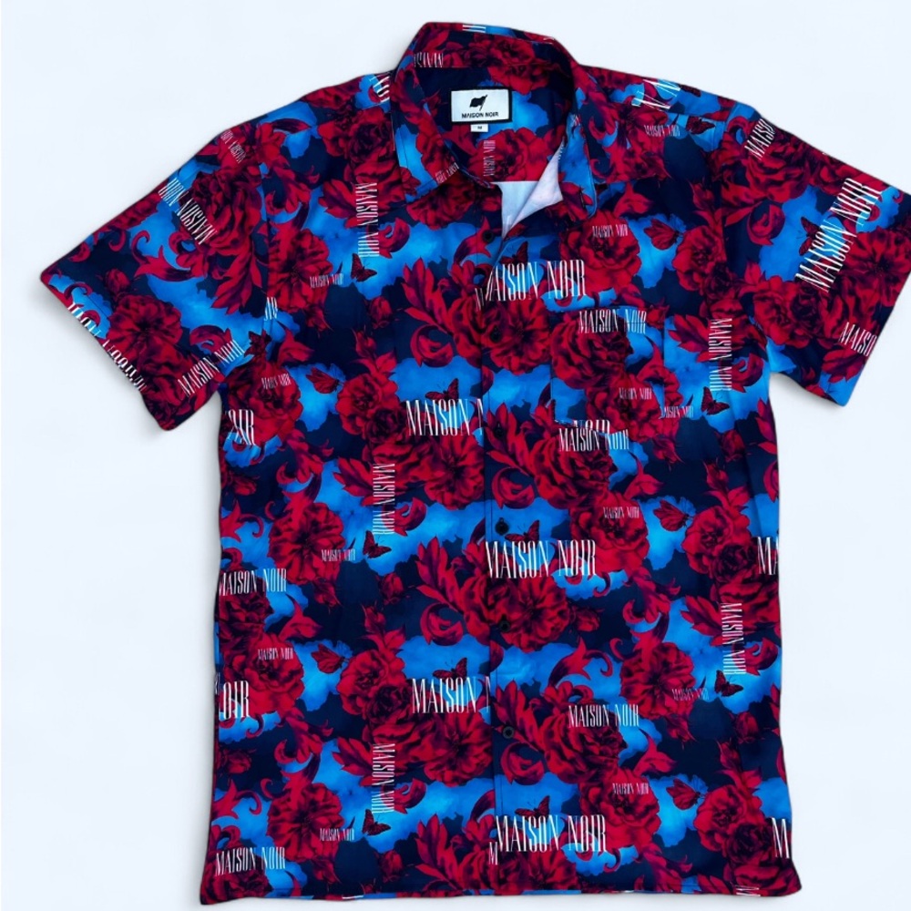Mason Noir Medium Hawaiian Streetwear Skater Shirt